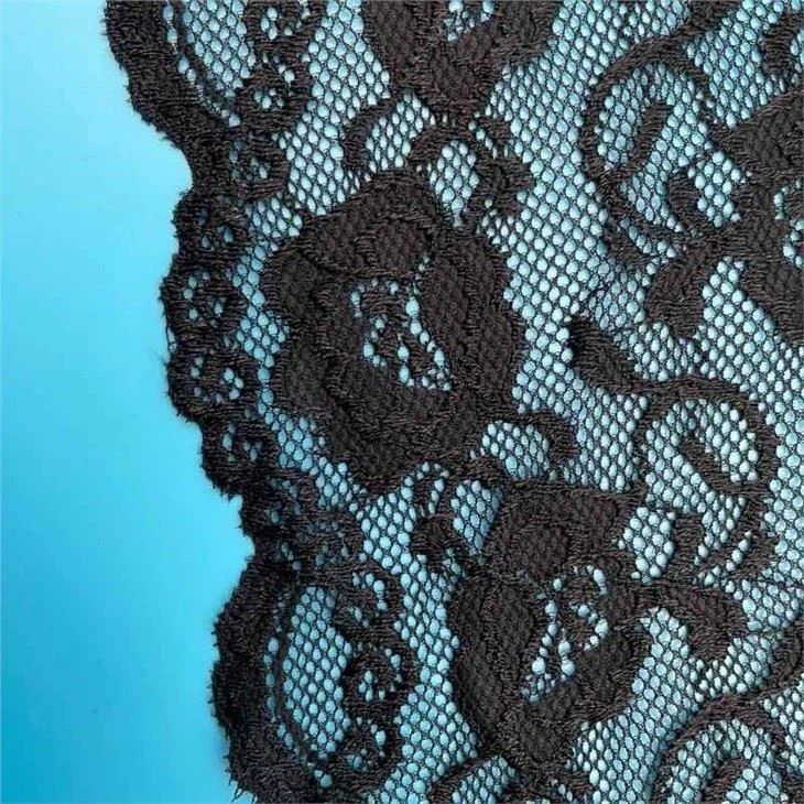 Black Stretch Lace Trim